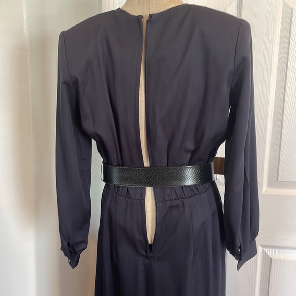 Vintage dress navy blue petite size 10 - Picture 6 of 13
